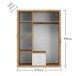 Kleiderschrank >Stern< in Artisan Eiche - 151x198x55cm (BxHxT)