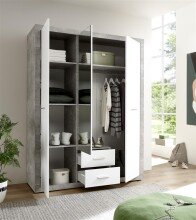Kleiderschrank >Stern< in Beton - 151x198x55cm (BxHxT)