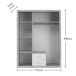Kleiderschrank >Stern< in Beton - 151x198x55cm (BxHxT)