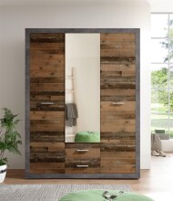 Kleiderschrank >Stern< in Betonoxid - 151x198x55cm (BxHxT)