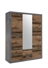 Kleiderschrank >Stern< in Betonoxid - 151x198x55cm (BxHxT)