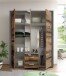 Kleiderschrank >Stern< in Betonoxid - 151x198x55cm (BxHxT)