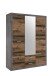 Kleiderschrank >Stern< in Betonoxid - 151x198x55cm (BxHxT)
