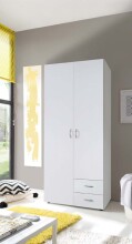 Kleiderschrank >Hamina< in Weiß - 81x176x51cm...