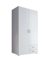 Kleiderschrank >Hamina< in Weiß - 81x176x51cm (BxHxT)