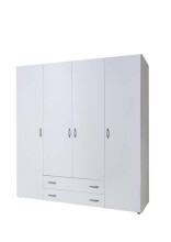 Kleiderschrank >Hamina< in Weiß - 160x177x52cm (BxHxT)