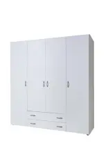 Kleiderschrank >Hamina< in Weiß -...