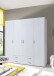 Kleiderschrank >Hamina< in Weiß - 160x177x52cm (BxHxT)