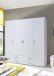 Kleiderschrank >Hamina< in Weiß - 160x177x52cm (BxHxT)