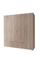 Kleiderschrank >Hamina< in Eiche Sonoma - 160x177x52cm (BxHxT)