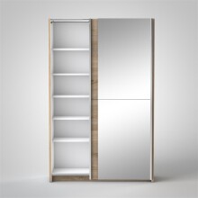 Kleiderschrank >Fred< in Eiche Sonoma Nachbildung - 125x196x38cm (BxHxT)