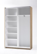 Kleiderschrank >Fred< in Eiche Sonoma Nachbildung - 125x196x38cm (BxHxT)