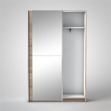 Kleiderschrank >Fred< in Eiche Sonoma Nachbildung - 125x196x38cm (BxHxT)
