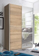 Kleiderschrank >Fred< in Eiche Sonoma Nachbildung - 125x196x38cm (BxHxT)
