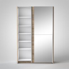 Kleiderschrank >Fred< in Eiche Sonoma Nachbildung - 125x196x38cm (BxHxT)