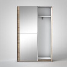 Kleiderschrank >Fred< in Eiche Sonoma Nachbildung - 125x196x38cm (BxHxT)