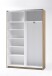 Kleiderschrank >Fred< in Eiche Sonoma Nachbildung - 125x196x38cm (BxHxT)