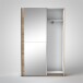Kleiderschrank >Fred< in Eiche Sonoma Nachbildung - 125x196x38cm (BxHxT)