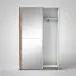 Kleiderschrank >Fred< in Eiche Sonoma Nachbildung - 125x196x38cm (BxHxT)