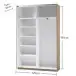 Kleiderschrank >Fred< in Eiche Sonoma Nachbildung - 125x196x38cm (BxHxT)