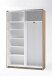 Kleiderschrank >Fred< in Eiche Sonoma Nachbildung - 125x196x38cm (BxHxT)