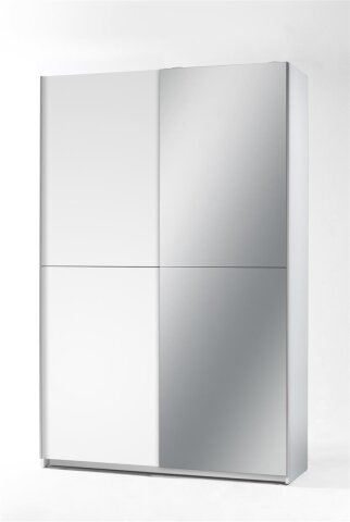 Kleiderschrank >Fred< in Weiß - 125x196x38cm (BxHxT)