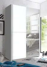 Kleiderschrank >Fred< in Weiß - 125x196x38cm...