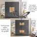 Kleiderschrank >Johann< in Graphit - 170x195x59cm (BxHxT)