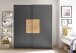 Kleiderschrank >Johann< in Graphit - 170x195x59cm (BxHxT)