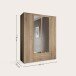 Kleiderschrank >Karl< in Eiche Sonoma - 159x196x54cm (BxHxT)