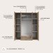 Kleiderschrank >Karl< in Eiche Sonoma - 159x196x54cm (BxHxT)