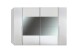 Kleiderschrank >Mega< in Weiß / Spiegel - 312x226x61cm (BxHxT)