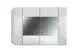 Kleiderschrank >Mega< in Weiß / Spiegel - 312x226x61cm (BxHxT)