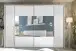 Kleiderschrank >Mega< in Weiß / Spiegel - 312x226x61cm (BxHxT)