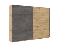 Kleiderschrank >Melodie< in Artisan Eiche Nachbildung - 240x210x60cm (BxHxT)