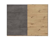 Kleiderschrank >Melodie< in Artisan Eiche Nachbildung - 240x210x60cm (BxHxT)