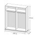Kleiderschrank >Melodie< in Artisan Eiche Nachbildung - 240x210x60cm (BxHxT)