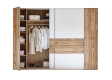 Kleiderschrank >San Nicolas< in Wildeiche Nachbildung - 312x225x61cm (BxHxT)