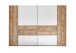 Kleiderschrank >San Nicolas< in Wildeiche Nachbildung - 312x225x61cm (BxHxT)