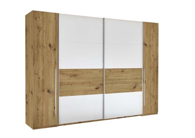 Kleiderschrank >San Nicolas< in Artisan Eiche Nachbildung - 267x226x60cm (BxHxT)