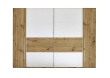 Kleiderschrank >San Nicolas< in Artisan Eiche Nachbildung - 267x226x60cm (BxHxT)