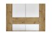 Kleiderschrank >San Nicolas< in Artisan Eiche Nachbildung / Weiß