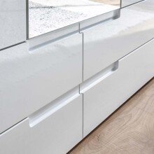 Kleiderschrank >Suzette< in Weiß - 126x208x57 (BxHxT)