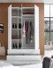 Kleiderschrank >Suzette< in Weiß - 126x208x57 (BxHxT)