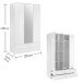 Kleiderschrank >Suzette< in Weiß - 126x208x57 (BxHxT)
