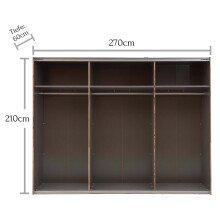 Kleiderschrank >Donielle< in Alpine Lodge - 270x210x60cm (BxHxT)
