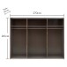 Kleiderschrank >Donielle< in Alpine Lodge - 270x210x60cm (BxHxT)