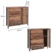 Kommode >Mill< in Old Style - 114x101x39cm (BxHxT)