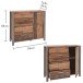 Kommode >Mill< in Old Style - 114x101x39cm (BxHxT)