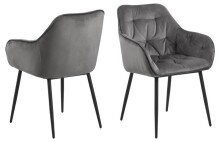 Armlehnstuhl >Brooke I< in  aus Metall - 58x83x55cm (BxHxT)